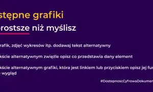 Dostępne grafiki to prostsze niż myślisz. Dodawaj tekst alternatywny do grafik, zdjęć, wykresów. Opisz co przedstawia element.