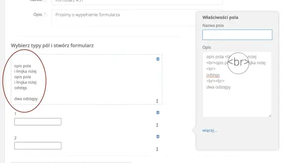 Tworzenie formularza, dodawanie pola tekstowego z użyciem html label.
