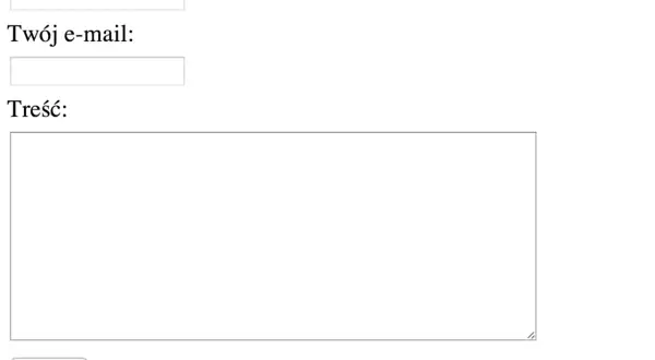 Formularz do dodawania komentarza: pola na nick, e-mail i duży html textarea na treść.